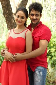 Manoj Nandam and Neloufer at Adaragottu Movie Launch