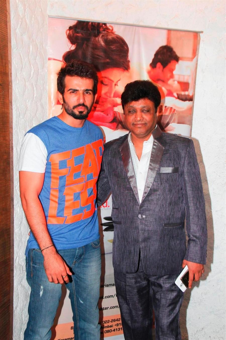 Television actor Jay Bhanushali and Manek Soni, Head of Charisma Spa during the Charisma Spa celebration in Mumbai on 16 March. Rakhi Sawant,Jay Bhanushali,Aamir Ali,Ajay Chaudhary,Shweta Khanduri,Charisma Spa
