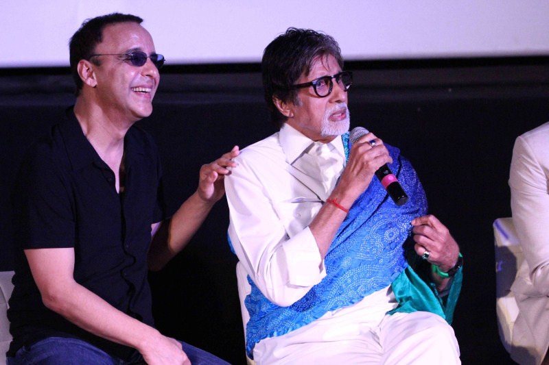 Vidhu Vinod Chopra and Amitabh Bachchan at Wazir First Look Launch Amitabh Bachchan and Farhan Akhtar launch the first look of Wazir,Amitabh Bachchan launch the first look of Wazir,Farhan Akhtar launch the first look of Wazir,Amitabh Bachchan and Farhan Akhtar,Amitabh Bachchan,Farhan Akhtar,Wazir,Wazir first look