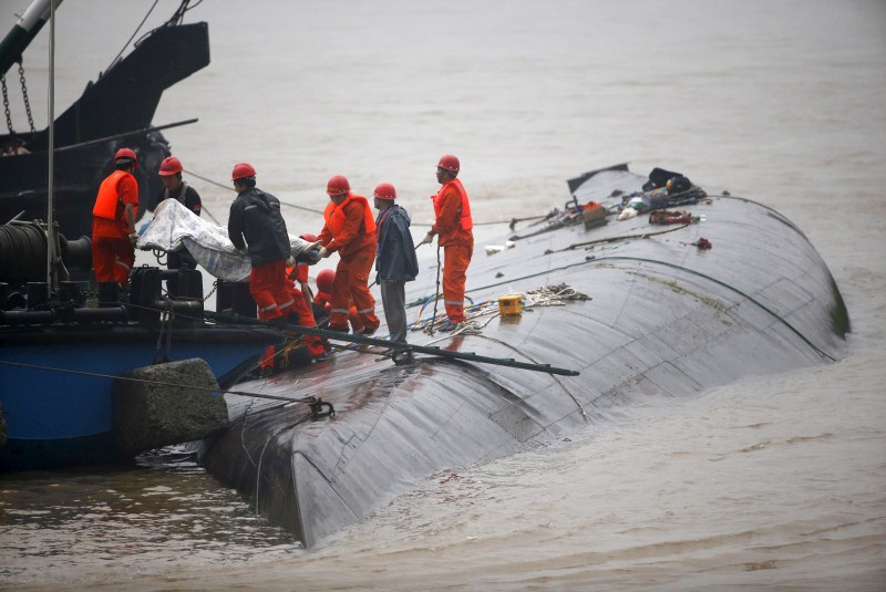 China Ferry Disaster: Stricken Ship Hoisted From Yangtze River - Photos ...