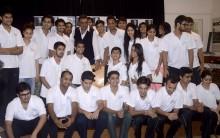 Boman Irani with the students of Anupam Kher's Acting School