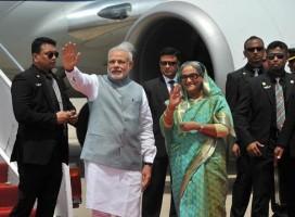 Prime Minister Narendra Modi arrives Bangladesh,Narendra Modi arrives Bangladesh,Narendra Modi arrives Dhaka,modi in dhaka,Narendra Modi,Modi arrives Bangladesh,Bangladesh PM Sheikh Hasina,Sheikh Hasina