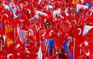 Turkey Faces a New Political Reality,Turkey New Political Reality,New Political Reality,Tayyip Erdogan,AK Party,Erdogan,Supporters of Turkey's,Turkey,Prime Minister Ahmet Davutoglu,Ahmet Davutoglu