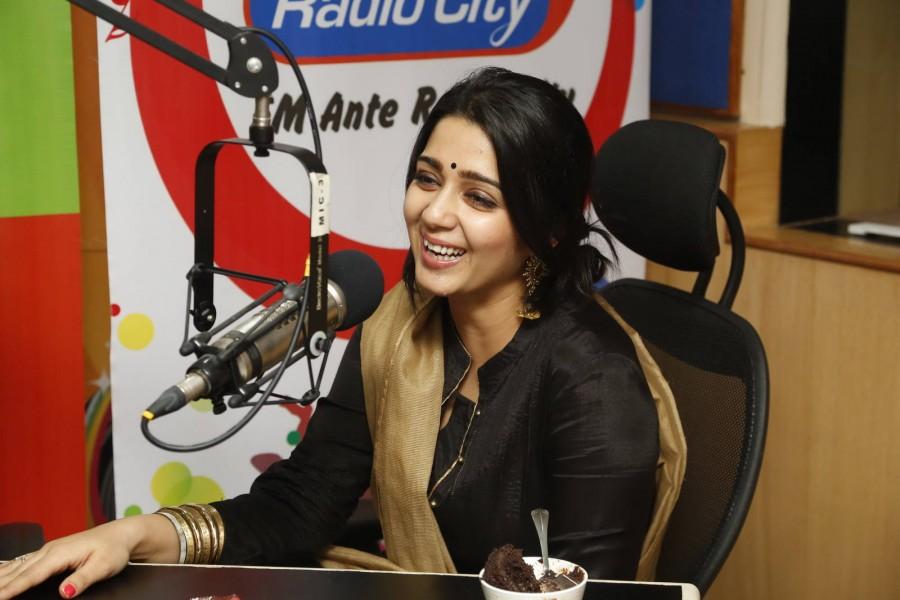 Charmme Kaur Promotes Jyothi Lakshmi at Radio City Charmi Kaur,actress Charmi Kaur,Jyothi Lakshmi,Charmi Kaur Promoting Jyothi Lakshmi movie at Radio City,Charmi Kaur at Radio City,Charmme Kaur,actress Charmme Kaur