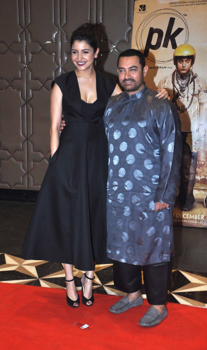 Anuskha Sharma and Aamir Khan at PK Success Party PK Success Party,Amir Khan,Amitabh Bachchan,Anushka Sharma,Ranveer Singh,Deepika Padukone,PK Success party pics,PK Success party images,PK Success party photos,PK Success party stills,PK Success party pictures