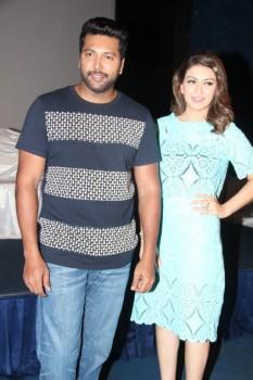 Jayam Ravi and Hansika Motwani at Romeo Juliet Press Meet