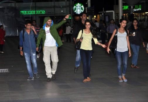 Shraddha Kapoor and Varun Dhawan Snapped at Airport