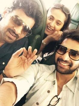 Prabhas, Anushka Shetty and Rana Daggubati reaches Tirupathi for Audio Launch