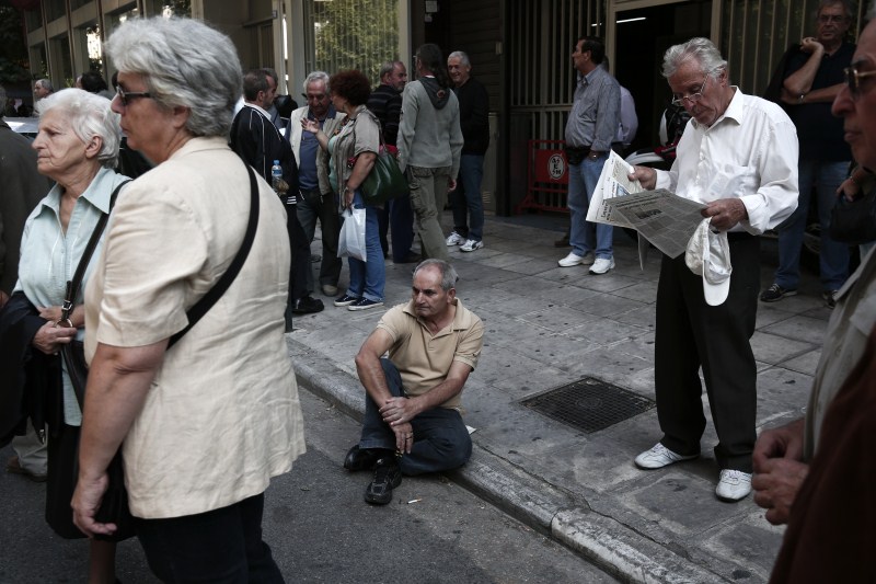 Pensioners take part in a rally against austerity in Athens Greece's Pension Problem,Greece Pension Problem,Pension Problem,Greek Pension System,European Pensions,Greece's generous pensions,Greece's Pension System