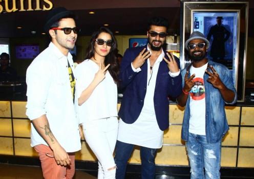 Varun Dhawan, Shraddha Kapoor, Arjun Kapoor and Remo D'Souza at ABCD 2 special screening