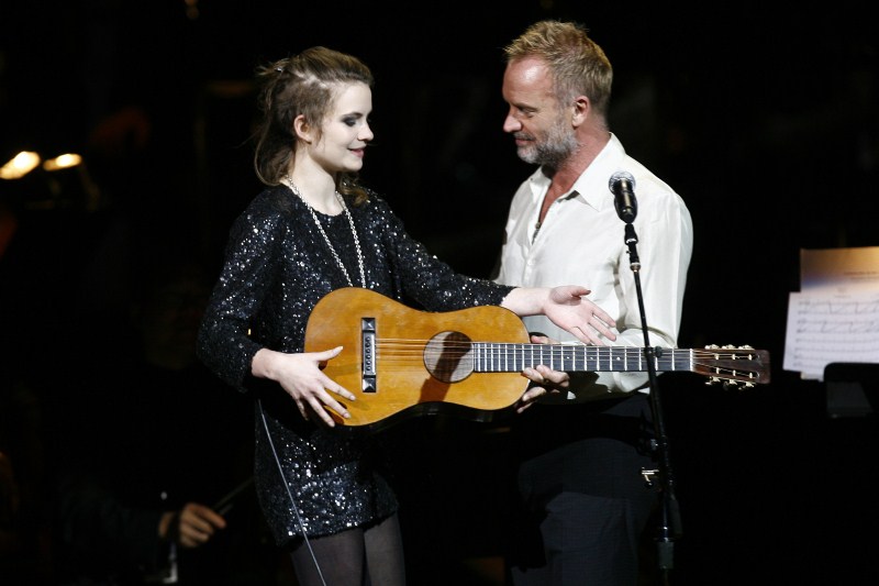 Singer Sting with his daughter Coco Sumner Fathers' Day,Fathers' Day 2015,Hollywood celebs with their Kids,celebs with their Kids,Happy Father's Day,dads and their kids,celebrities with their kids,celebrity kids