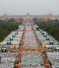 International Yoga Day Celebration at Rajpath in Delhi