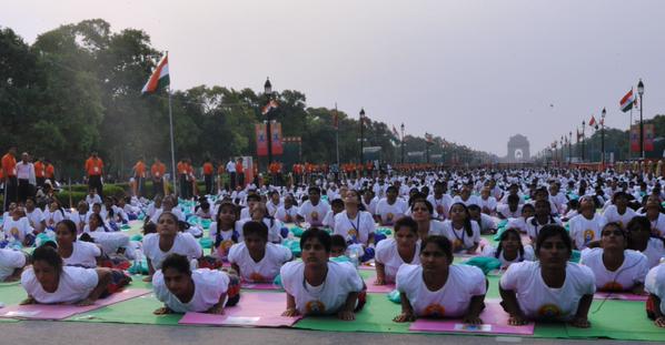 International Yoga Day Celebration at Rajpath in Delhi: Massive ...