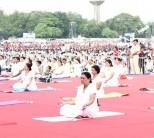 Anandiben Patel at International Yoga Day Celebration in Ahmadabad