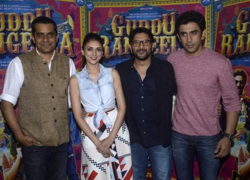 Aditi Rao Hydari, Arshad Warsi and Amit Sadh at Guddu Rangeela Movie Promotion