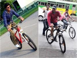 Shahrukh Khan,Salman Khan,SRK,Shahrukh Khan Cycling,Salman Khan Cycling,celebs who love Cycling,celebs Cycling,Celebrities on Cycling,Cycling Celebs,cycling celebrities,Shah rukh Khan