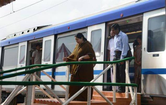Jayalalithaa launches Chennai Metro Train Chennai Metro,Jayalalithaa to launch Chennai Metro,Chennai Metro pics,Chennai Metro launch,chennai metro rail,Jayalalithaa,Chief Minister J Jayalalithaa,Chennai Metro started from today,Chennai metro to be lauched today,Jayalalithaa launches Chennai Metro
