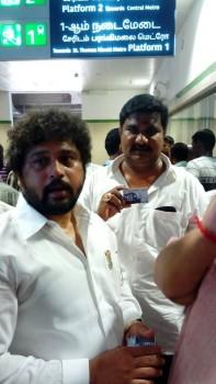 Actor Vaali during Chennai Metro Rail Inauguration