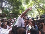 Sabarinathan arriving at counting centre