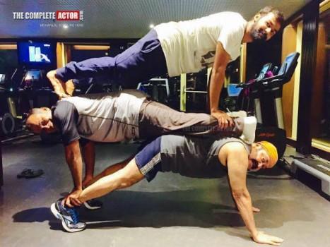 Mohanlal and Pranav's Workout Pics