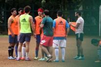 Ranbir Kapoor and Arjun Kapoor snapped Playing Football at Khar