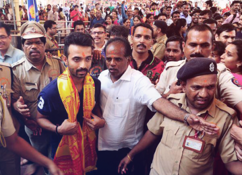 Ajinkya Rahane visited the Siddhivinayak Temple