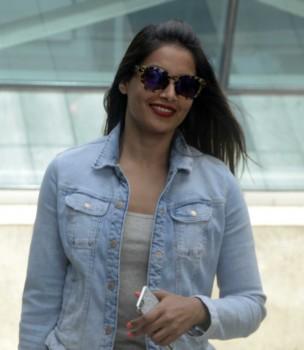 Bipasha Basu spotted at Domestic Airport