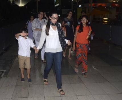 Karisma Kapoor snapped at the airport with her Kids