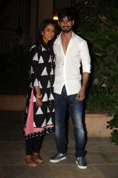 Shahid Kapoor and Mira Rajput snapped at Shahid's home after Wedding
