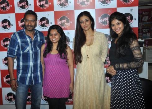 Ajay Devgn and Tabu promote Drishyam on Radio Fever 104 FM