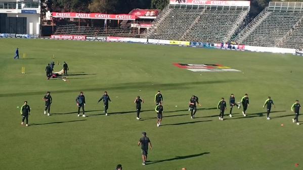 Team India warming up before the second ODI Zimbabwe vs India,Zimbabwe vs India 2nd ODI,Zimbabwe vs India 2015,ZIMvsIND,INDvsZIM,cricket,cricket 2015,2nd ODI Match,Zimbabwe vs India 2nd ODI pics,Zimbabwe vs India 2nd ODI images,Zimbabwe vs India 2nd ODI photos,Zimbabwe vs India 2nd ODI stills,Zimba