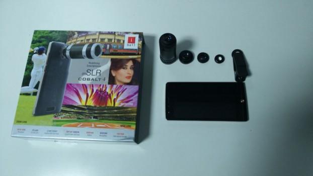 iBall mSLR Cobalt 4 comes with three lenses and a clip to fix them on the phone. The clip fixes the external lenses on the rear camera to make sure that it does not move while clicking.