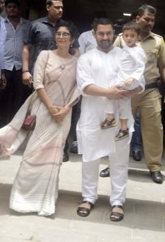 Bollywood Actor Aamir Khan and Imran Khan celebrates Eid-al-Fitr.