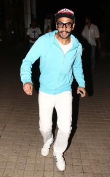 Bollywood Actor Ranveer Singh snapped at PVR Juhu for Baahubali Movie.