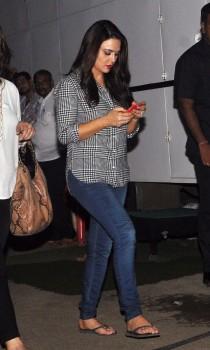Bollywood Actress Preity Zinta and Actor Sonu Sood were spotted at Film City in Mumbai