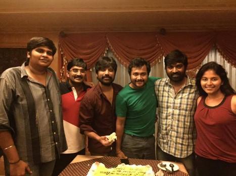 South Indian Actor Sj Suryah Birthday Celebration with Iraivi Team.