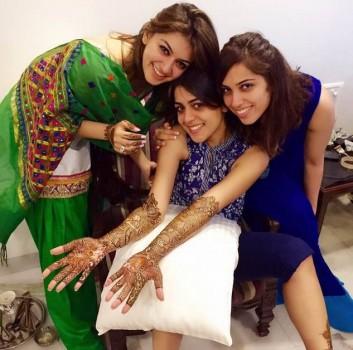 Hansika Motwani attends her friend's wedding ceremony.