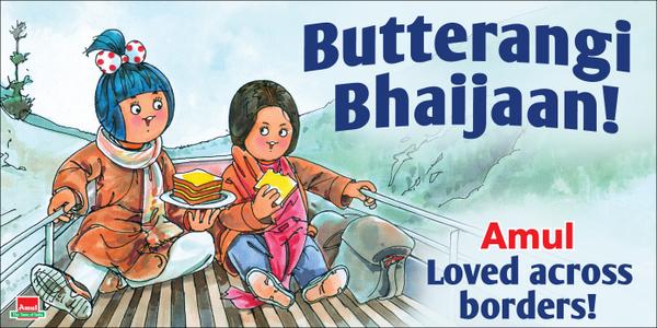 Amul has come up with a new ad poster of Salman Khan's film 'Bajrangi Bhaijaan'