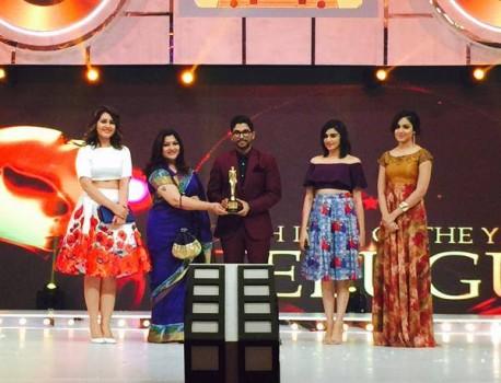 Allu Arjun attended Mirchi Music Awards on 22 July at JRC Convention, Hyderabad.