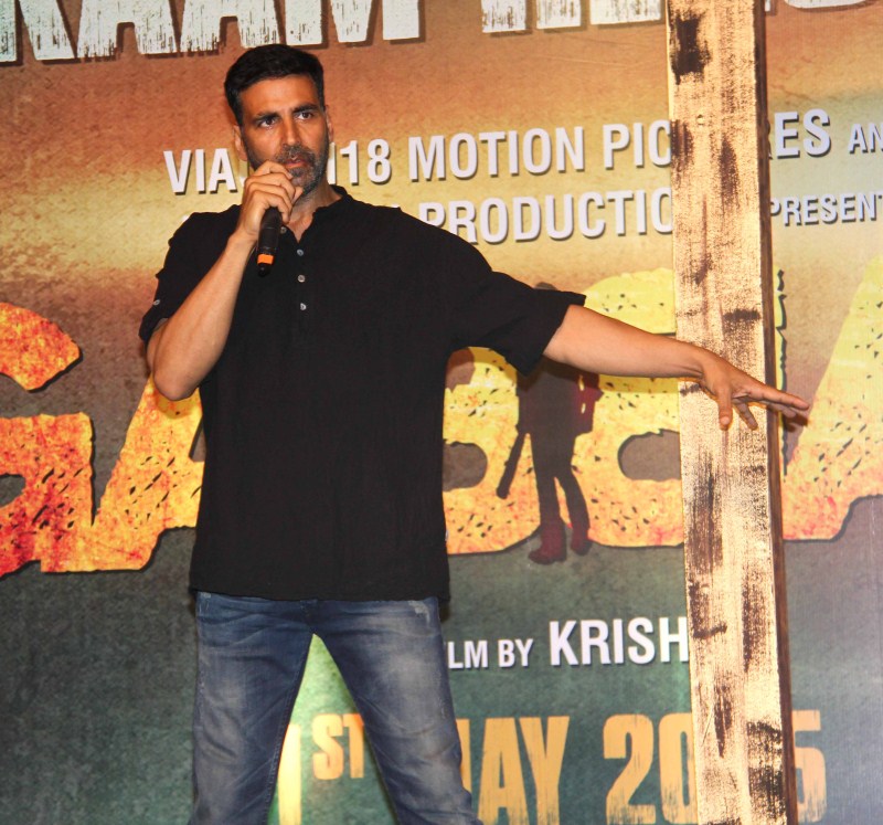 Akshay Kumar at Gabbar is Back Trailer Launch Gabbar is Back Trailer Launch,Gabbar is Back,Gabbar is Back Trailer,Akshay Kumar,Shruti Hassan,Gabbar is Back Trailer Launch pics,Gabbar is Back Trailer Launch images