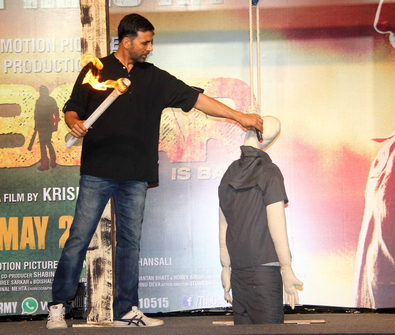 Akshay Kumar at Gabbar is Back Trailer Launch Gabbar is Back Trailer Launch,Gabbar is Back,Gabbar is Back Trailer,Akshay Kumar,Shruti Hassan,Gabbar is Back Trailer Launch pics,Gabbar is Back Trailer Launch images