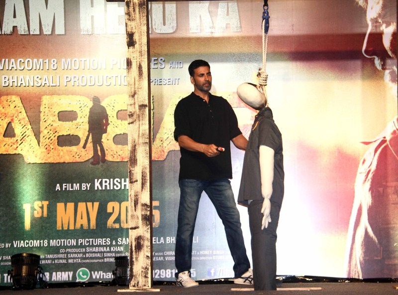 Akshay Kumar at Gabbar is Back Trailer Launch Gabbar is Back Trailer Launch,Gabbar is Back,Gabbar is Back Trailer,Akshay Kumar,Shruti Hassan,Gabbar is Back Trailer Launch pics,Gabbar is Back Trailer Launch images
