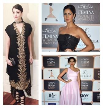 Aishwarya, Katrina, Sonam at L'Oreal Paris Femina Women Awards 2015 in Mumbai on 23 March