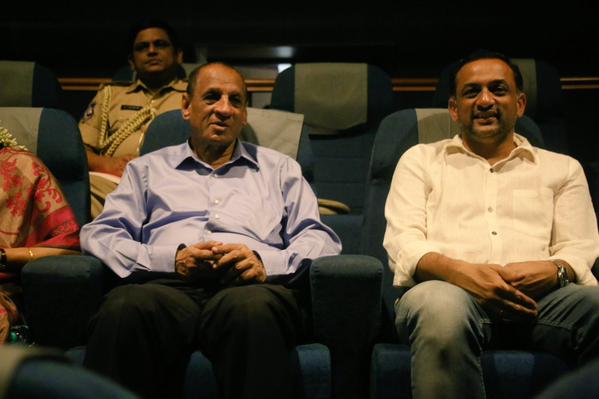 Governor Narasimhan and his family watched Baahubali Movie. Governor Narasimhan watched Baahubali Movie,Governor Narasimhan,Narasimhan watched Baahubali Movie,E. S. L. Narasimhan,Baahubali,Baahubali special screening,Governor watches Baahubali,Union Ministers watched Baahubali