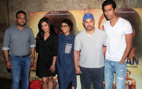 Bollywood Actor Aamir Khan and Kiran Rao at special screening of Masaan at Lightbox.