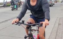 Bollywood Actor Ritesh Sidhwani snapped Cycling at Bandra.