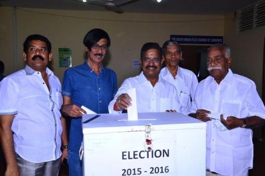 Photos of South Indian Film Chamber Election 2015.