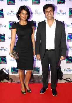Television actors Himanshi Chaudhary and Aashish Kaul during the premiere of Sony TV new show 'Dil Ki Baatein Dil Hi Jaane'