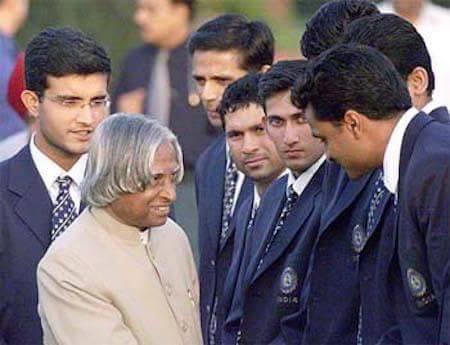 Check out some file photos of APJ Abdul Kalam with Indian Cricket Team members. Abdul kalam,abdul kalam with indian cricket team,abdul kalam with cricketers,abdul kalam with sachin tendulkar,abdul kalam with sehwag,abdul kalam with dravid,Indian cricket team