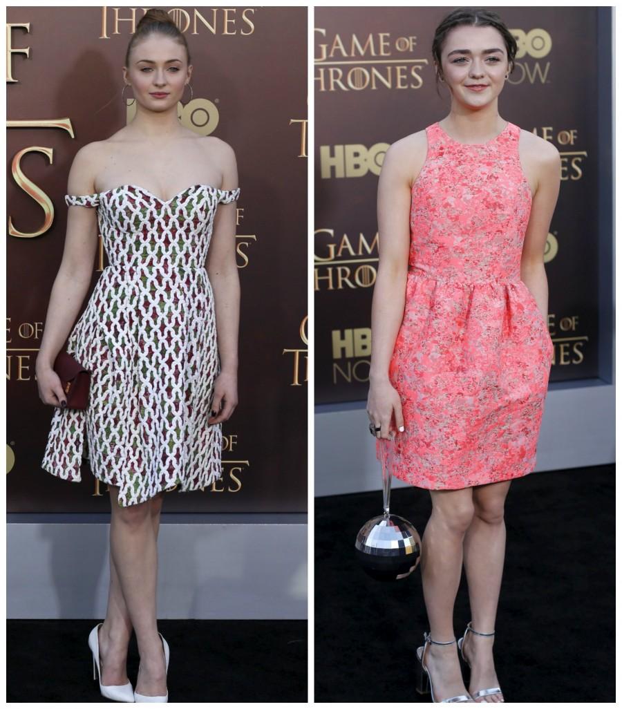 Sophie Turner and Maisie Williams Game of thrones,Game of Thrones premiere,Game of Thrones season 5,Game of Thrones air date